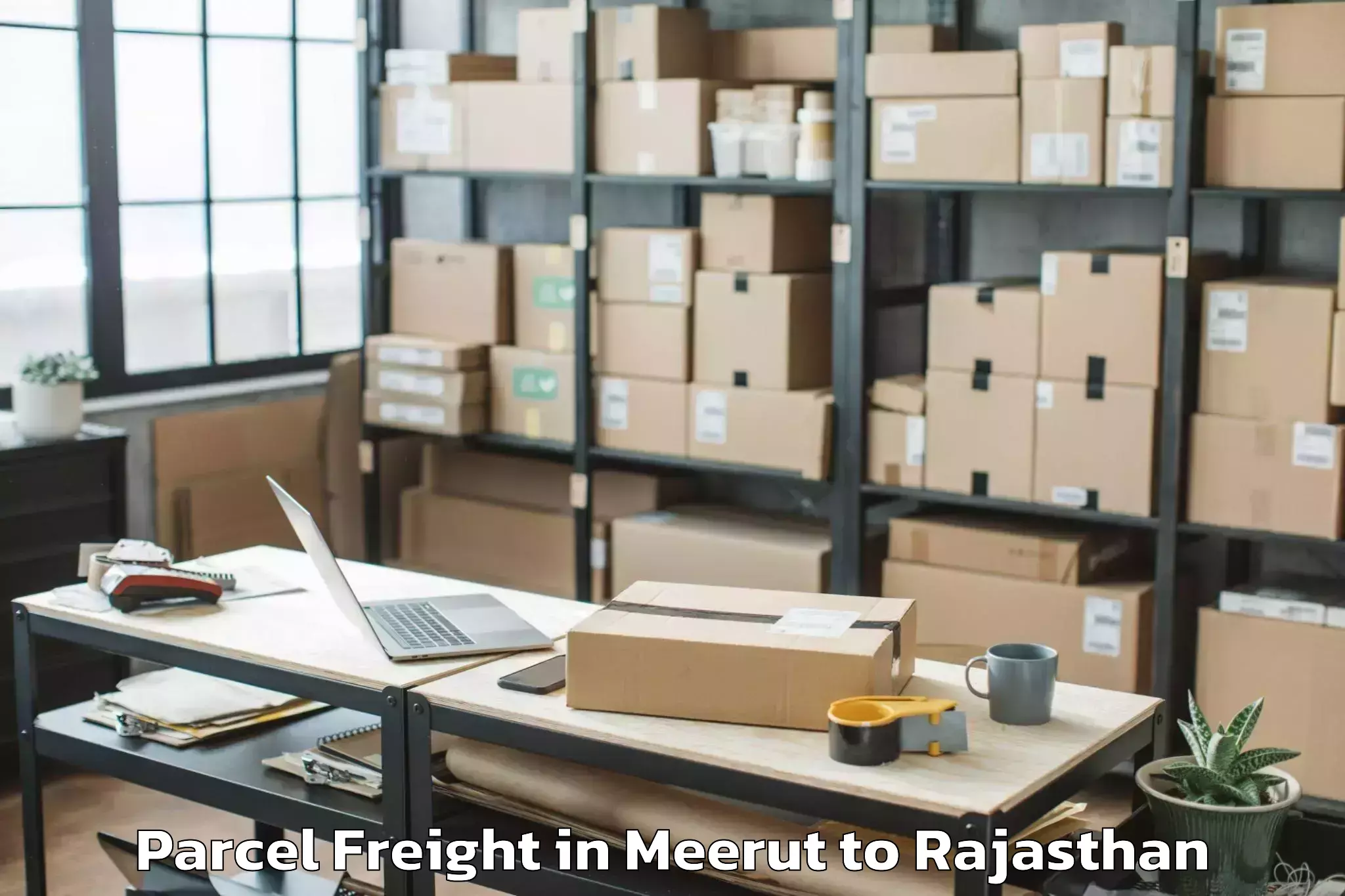 Top Meerut to Takhatgarh Parcel Freight Available